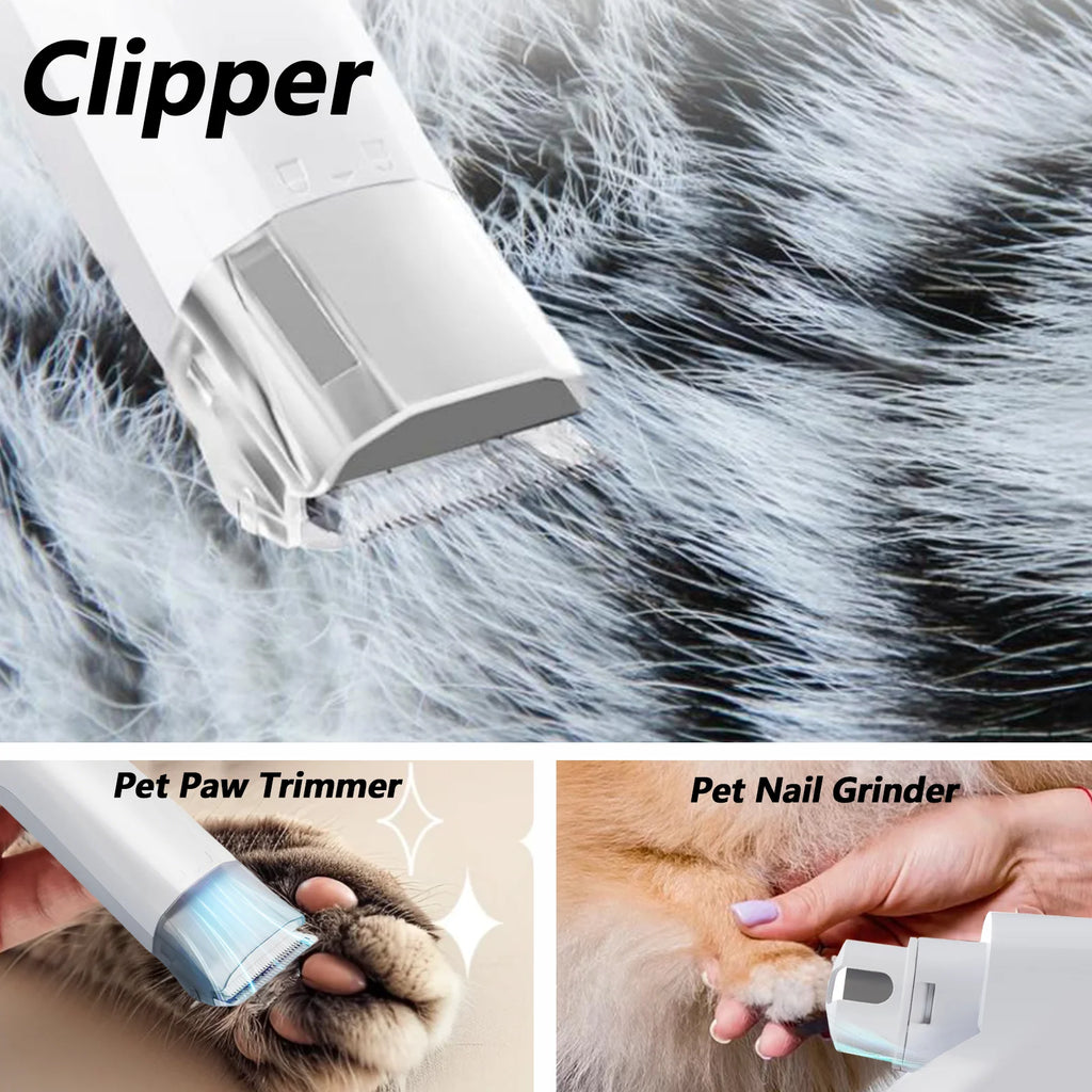 7-in-1 Pet Grooming Kit, Dog and Cat Vacuum, Blower, Multifunctional Hair Trimmer, Electric Pet Shaver, Pet-Specific Water Blower for Dogs and Cats