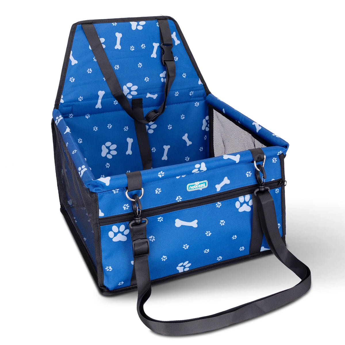 Nobleza - Refuerzo de Coche para Perros, Asiento del Coche de Seguridad para Mascotas Perro Gato Plegable Lavable Viaje Bolsas y Otra Mascota Pequeña con Cremallera Bolsillo, 40 * 34 * 25 cm