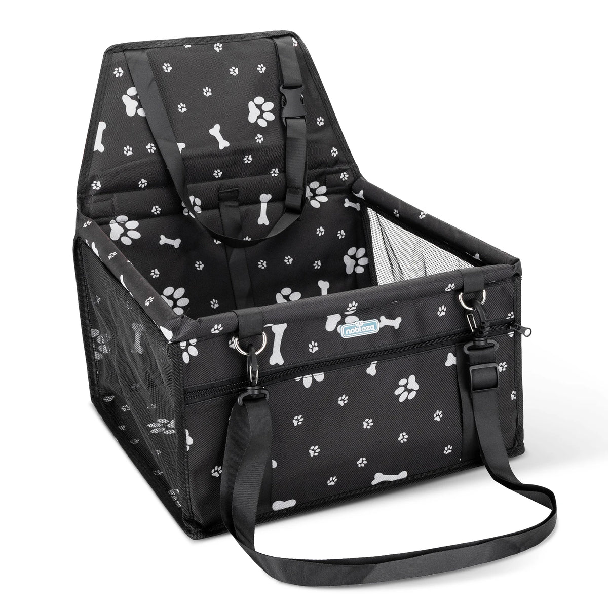 Nobleza - Refuerzo de Coche para Perros, Asiento del Coche de Seguridad para Mascotas Perro Gato Plegable Lavable Viaje Bolsas y Otra Mascota Pequeña con Cremallera Bolsillo, 40 * 34 * 25 cm