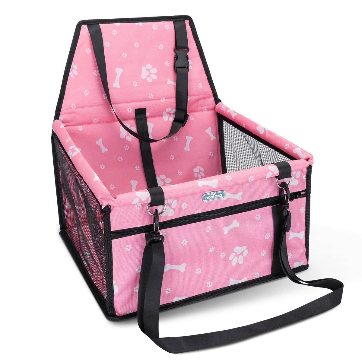 Nobleza - Refuerzo de Coche para Perros, Asiento del Coche de Seguridad para Mascotas Perro Gato Plegable Lavable Viaje Bolsas y Otra Mascota Pequeña con Cremallera Bolsillo, 40 * 34 * 25 cm