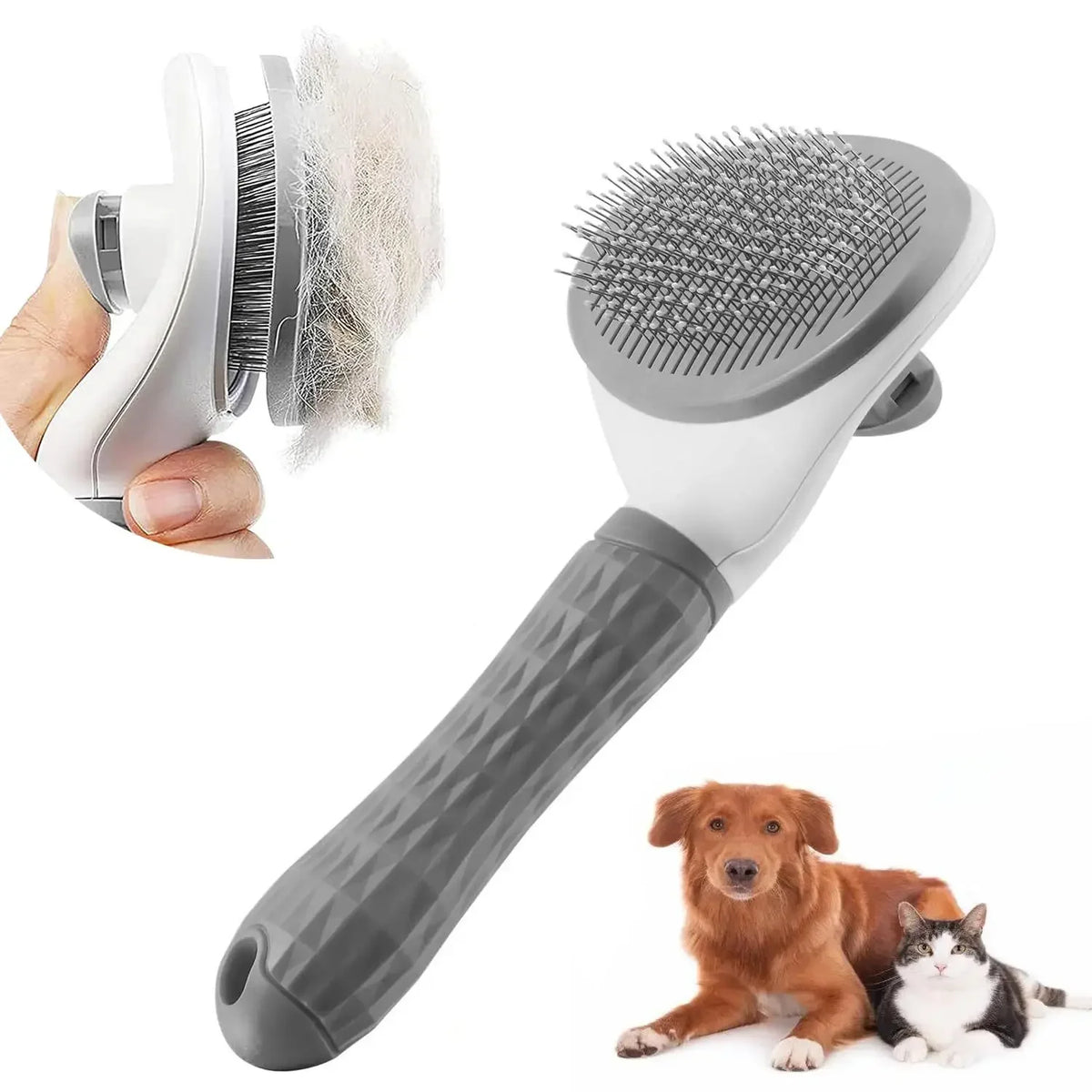 Cepillo autolimpiante para eliminar pelo de mascotas, cepillo para gatos, peine para eliminar pelo de mascotas, cepillos de aseo para gatos, peines para perros, accesorios para gatos