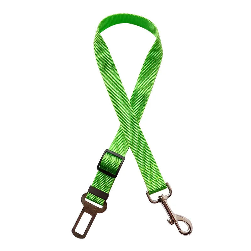 Accesorios ajustables para perros, cinturón de seguridad de coche para perros y gatos, asiento para mascotas, arnés para perros, Clip de plomo, palanca de seguridad, collares de tracción para perros