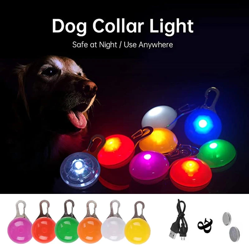 Collares Led para perros, colgante recargable con Usb para mascotas, Collar luminoso, colgante para cachorro, luz Flash, correa, accesorios, decoración, Collar para perro