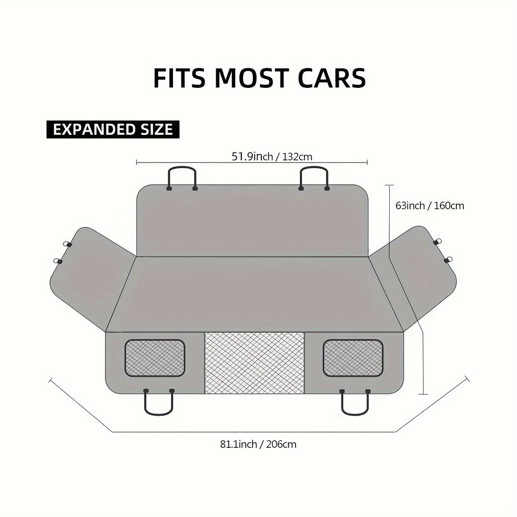 Funda de Asiento para Perros, Funda de Asiento para Mascotas, Impermeable, Tipo Hamaca, Resistente a Arañazos, Antideslizante, Duradera y Suave para el Asiento Trasero del Coche.