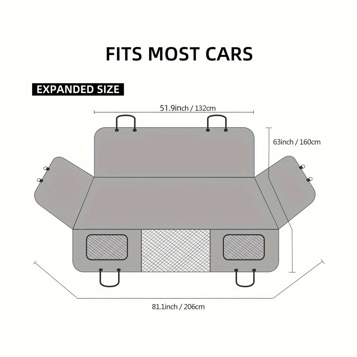 Funda de Asiento para Perros, Funda de Asiento para Mascotas, Impermeable, Tipo Hamaca, Resistente a Arañazos, Antideslizante, Duradera y Suave para el Asiento Trasero del Coche.