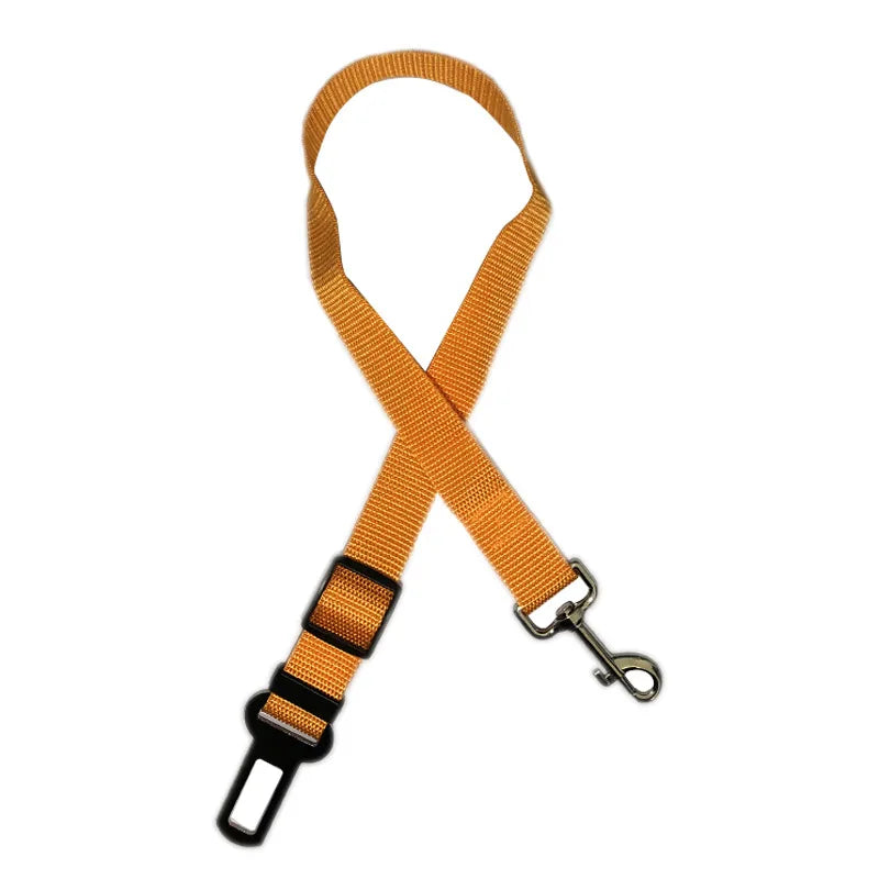 Accesorios ajustables para perros, cinturón de seguridad de coche para perros y gatos, asiento para mascotas, arnés para perros, Clip de plomo, palanca de seguridad, collares de tracción para perros