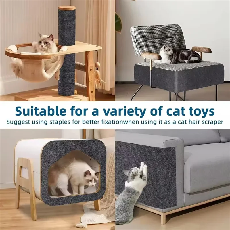 Protector de sofá rascador para gatos, 7 colores, almohadilla rascadora para gatos, protección de tablero, alfombra autoadhesiva recortable, alfombrilla rascadora para gatos DIY