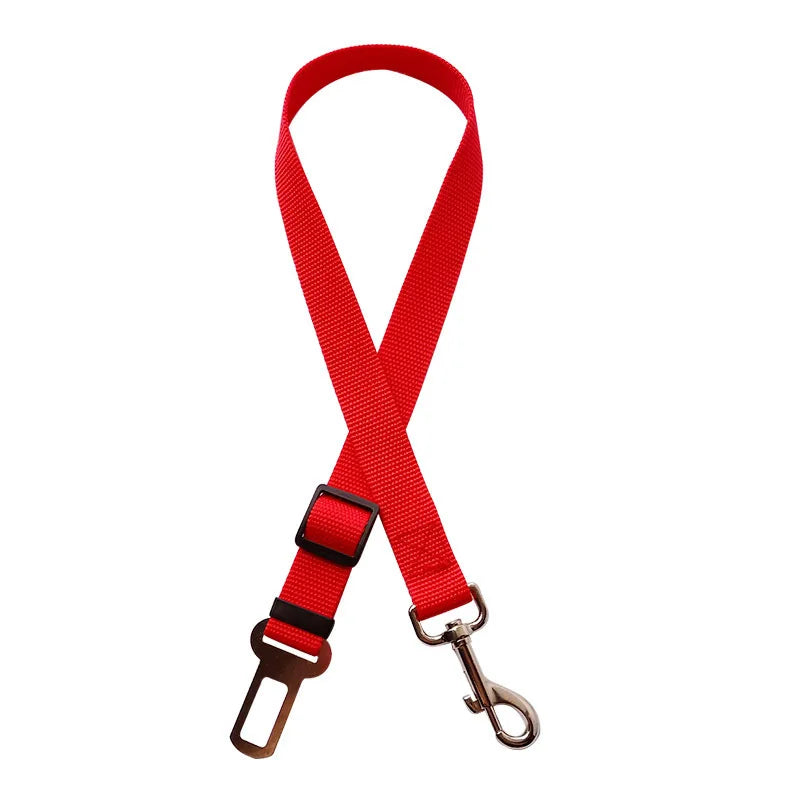 Accesorios ajustables para perros, cinturón de seguridad de coche para perros y gatos, asiento para mascotas, arnés para perros, Clip de plomo, palanca de seguridad, collares de tracción para perros