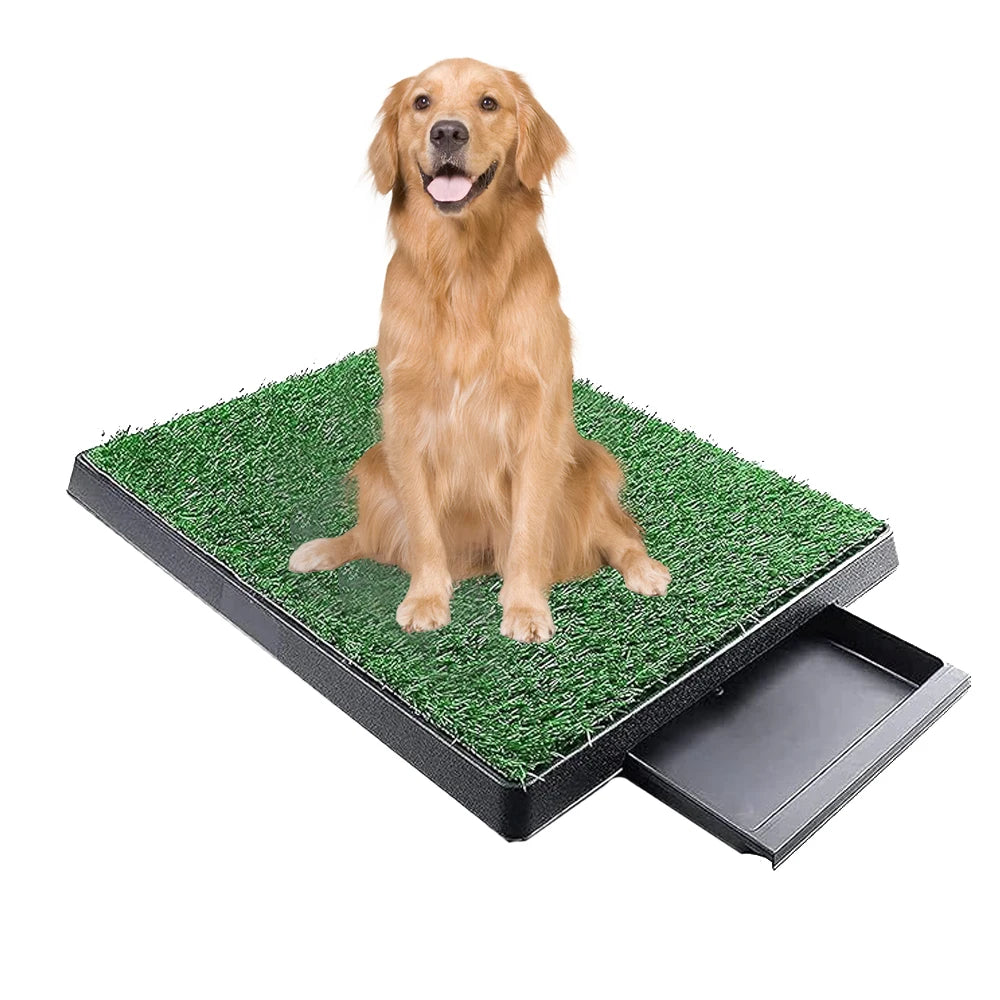 Inodoro portátil para perros, bandeja de malla de césped sintético antisalpicaduras, herramienta de limpieza de orina para mascotas, almohadilla de entrenamiento para inodoro de perros