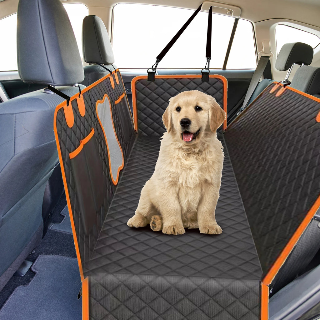 HoldPeak T0A66 Pet Car Seat Cover, Waterproof Dog Hammock, for SUV, Sedan, Truck, Non-Slip, Scratch-Resistant, Pet Travel Accessories