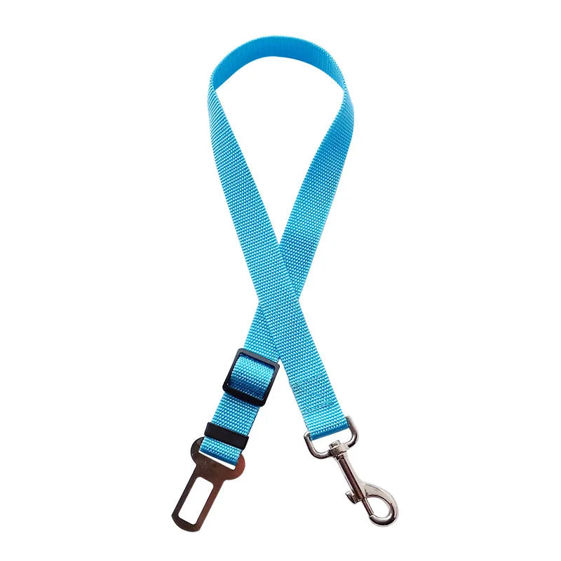 Accesorios ajustables para perros, cinturón de seguridad de coche para perros y gatos, asiento para mascotas, arnés para perros, Clip de plomo, palanca de seguridad, collares de tracción para perros