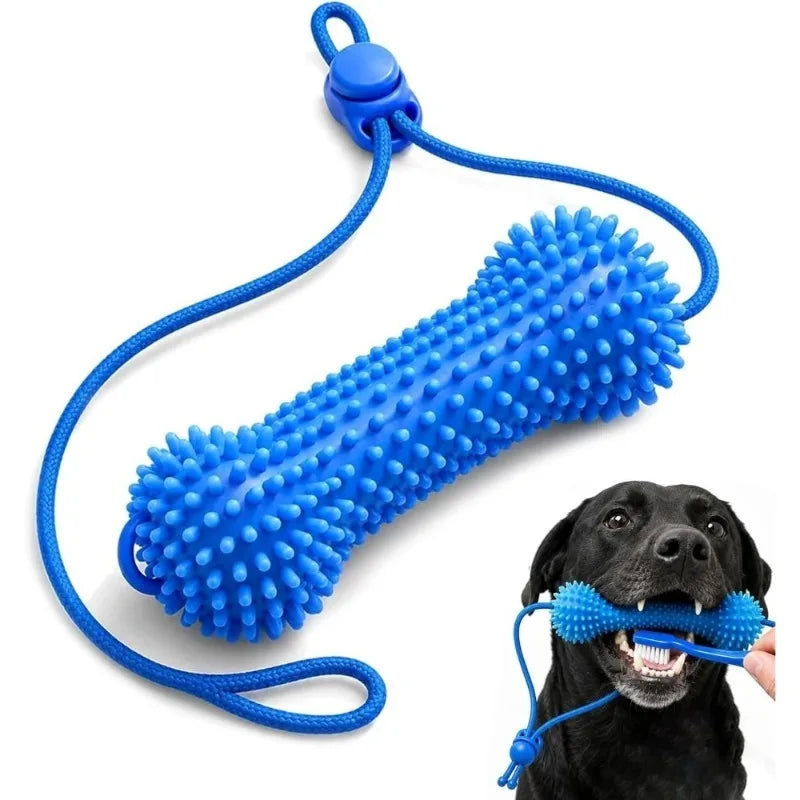 Juguete Dental de Doble Acción para Perros, Masticable para Limpieza Dental, Cepillado, Reutilizable