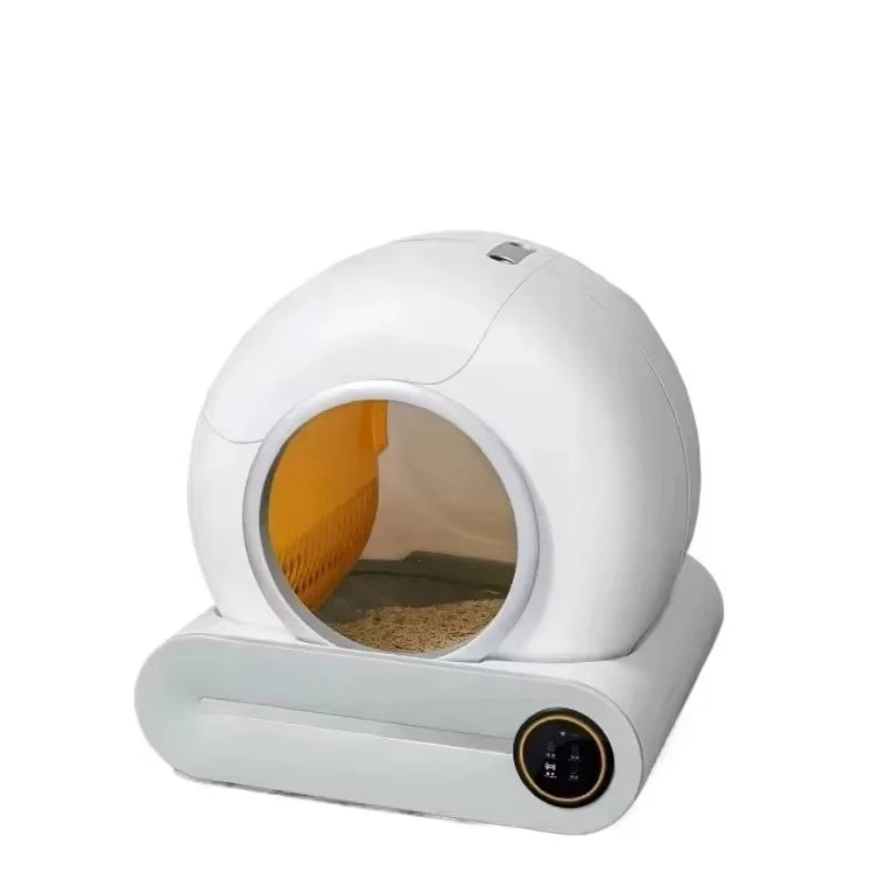 Caja de arena inteligente para gatos, completamente automática, gran capacidad, semicerrada, inodoro inteligente para gatos, Control remoto por aplicación