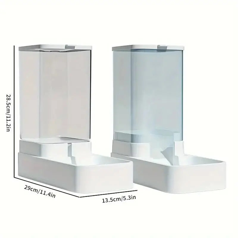 1 ud./2 uds. Alimentador automático para perros/dispensador de agua, juego de dispensador de agua y comida para perros por gravedad de plástico