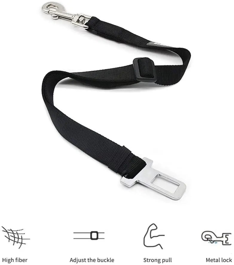 Cinturón de Seguridad Ajustable para Mascotas, Perros y Gatos, Arnés para Asiento de Coche, Clip de Seguridad, Correa de Tracción, Collares para Perros, Accesorios para Perros