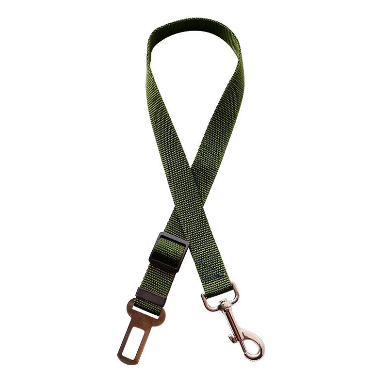 Accesorios ajustables para perros, cinturón de seguridad de coche para perros y gatos, asiento para mascotas, arnés para perros, Clip de plomo, palanca de seguridad, collares de tracción para perros