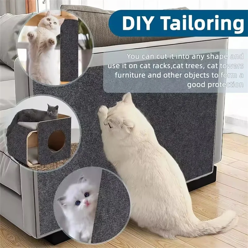 Protector de sofá rascador para gatos, 7 colores, almohadilla rascadora para gatos, protección de tablero, alfombra autoadhesiva recortable, alfombrilla rascadora para gatos DIY