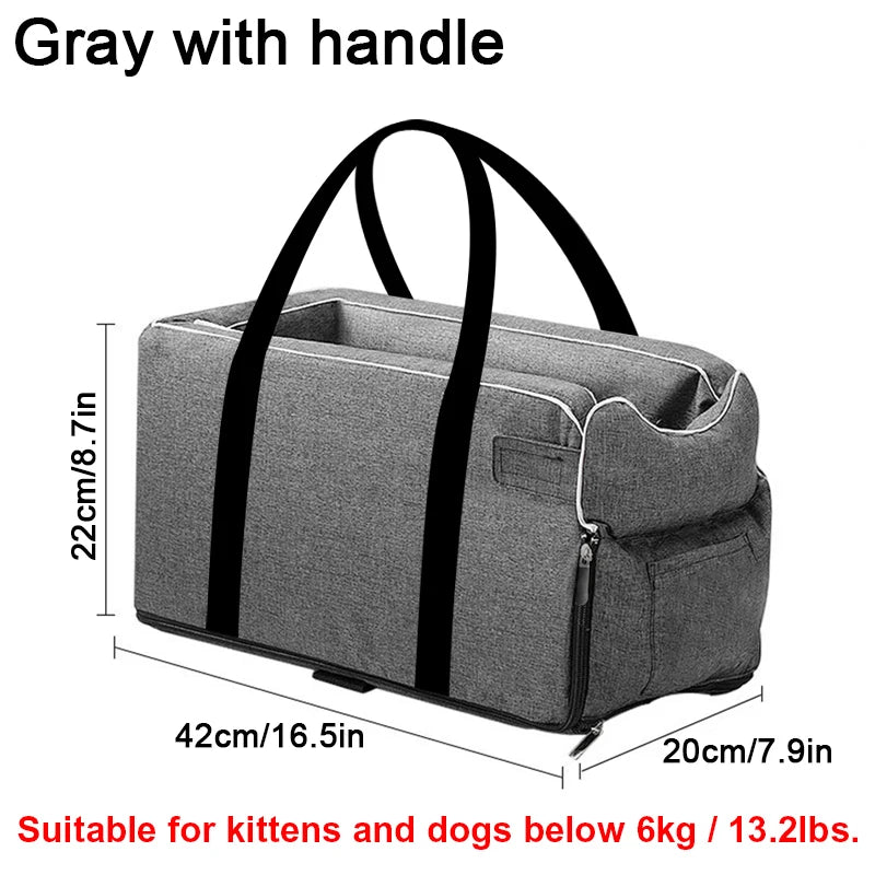 Asiento de Coche Portátil para Perros y Gatos, Cama de Viaje Segura para Mascotas, Transportín para Perros, Protección, Accesorios para Gatos