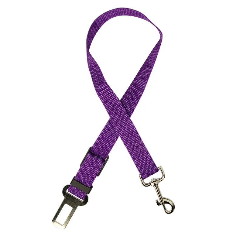 Accesorios ajustables para perros, cinturón de seguridad de coche para perros y gatos, asiento para mascotas, arnés para perros, Clip de plomo, palanca de seguridad, collares de tracción para perros